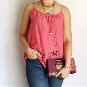 Velvet by Graham & Spencer cotton lace tank